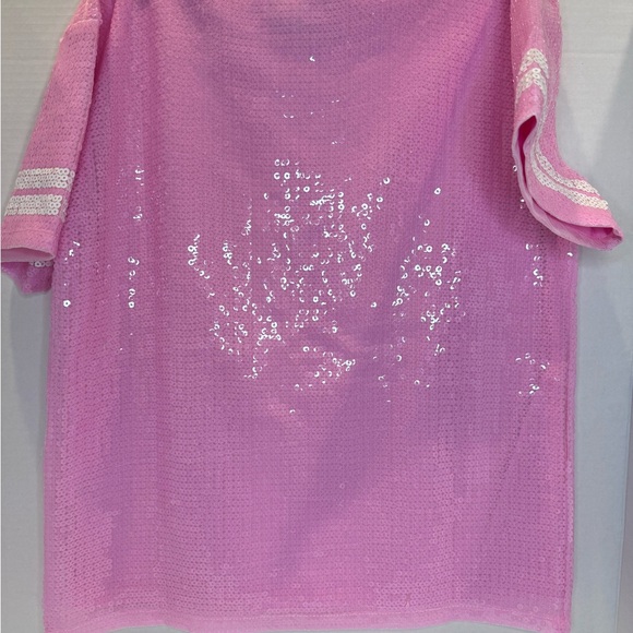 Forever 21 Kids Pink Wicked/Glinda sequined jersey dress - size 10-12 - Picture 3 of 3